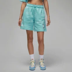 Jordan "Artist Series By Parker Duncan Fleece Short" W - Bleached Aqua