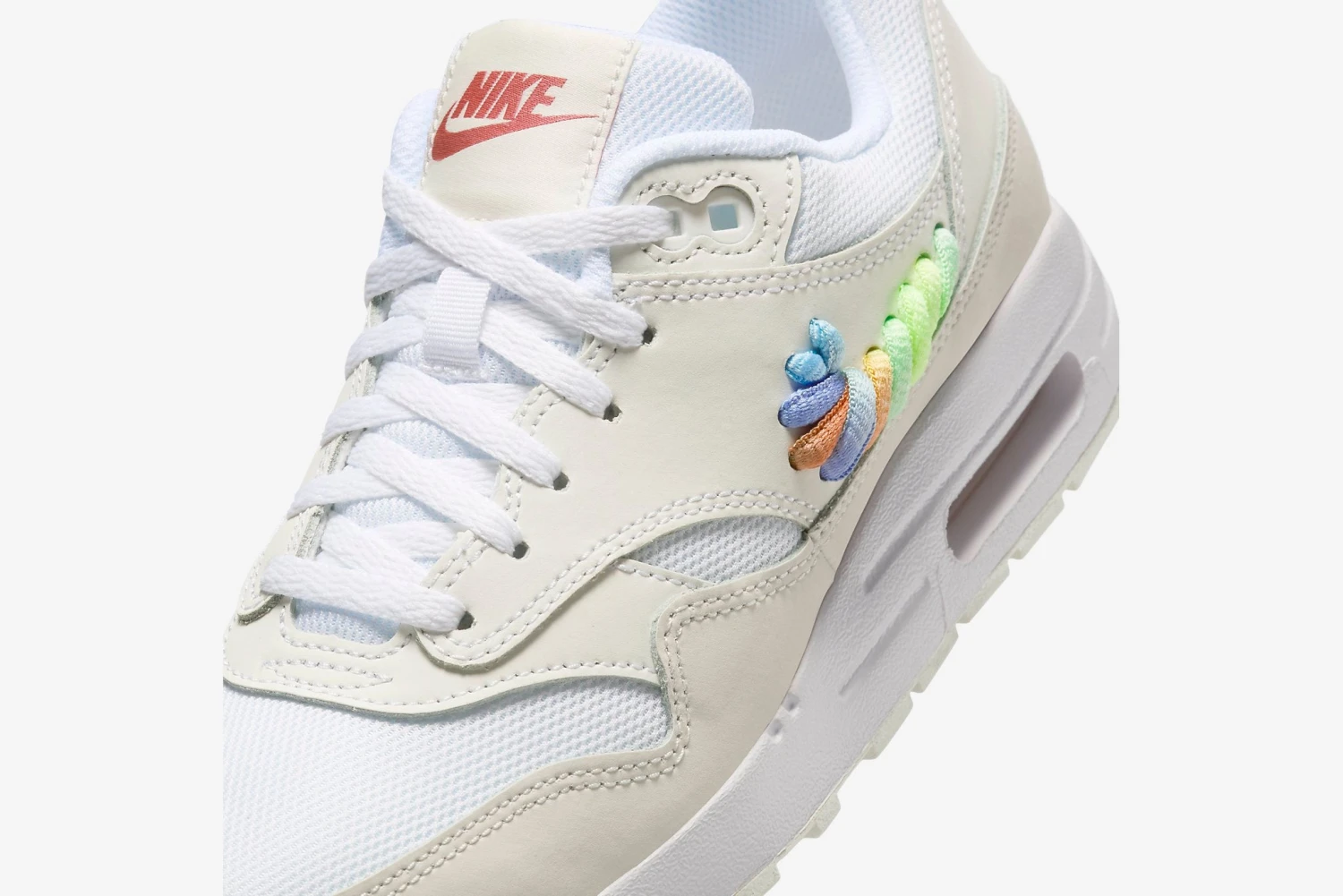 Nike "Air Max 1 SE" GS - White / Multi-Color / Summit White 7 Nike "Air Max 1 SE" GS - White / Multi-Color / Summit White - Image 7
