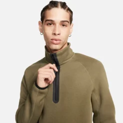 Nike "Sportswear Tech Fleece Men's 1/2-Zip Sweatshirt" M - Medium Olive / Black -Manorphx Shop air pegasus at shoe 4 b2500b0a a095 4b70 833e 6901ea694888