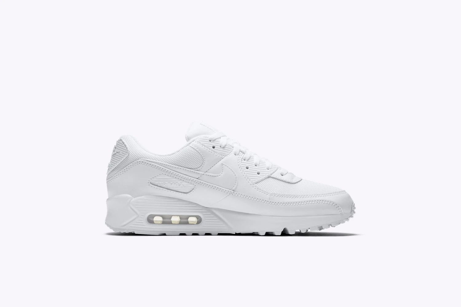 Nike "Air Max 90" M - White / White-Wolf Grey 2 Nike "Air Max 90" M - White / White-Wolf Grey - Image 2