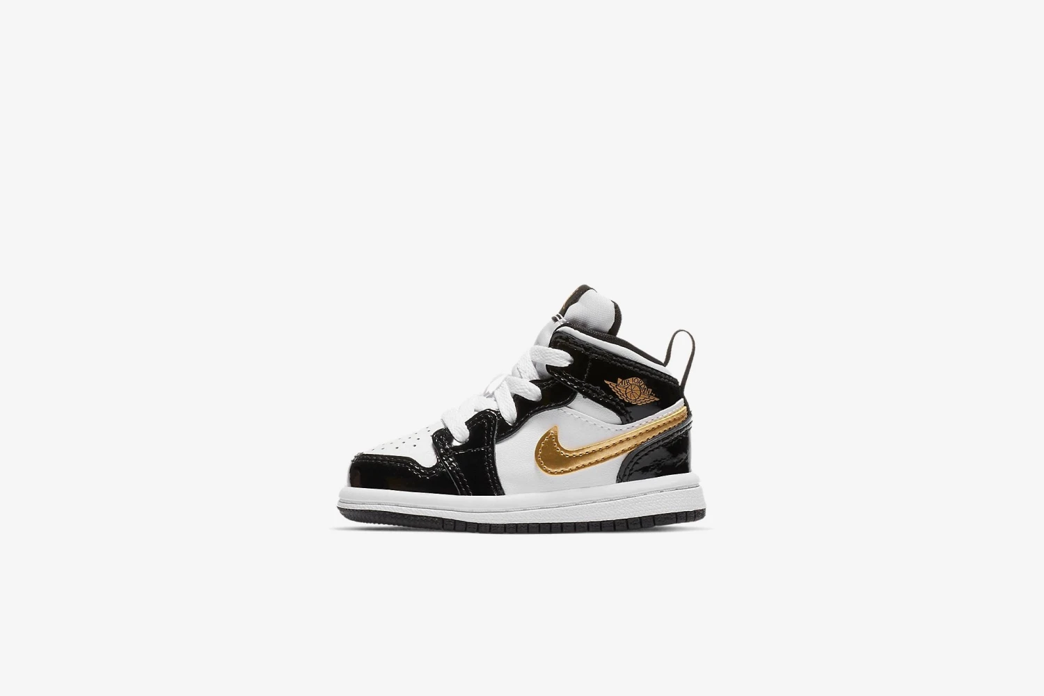 Air Jordan "1 Mid SE" TD - Black / Metallic Gold / White 1 Air Jordan "1 Mid SE" TD - Black / Metallic Gold / White