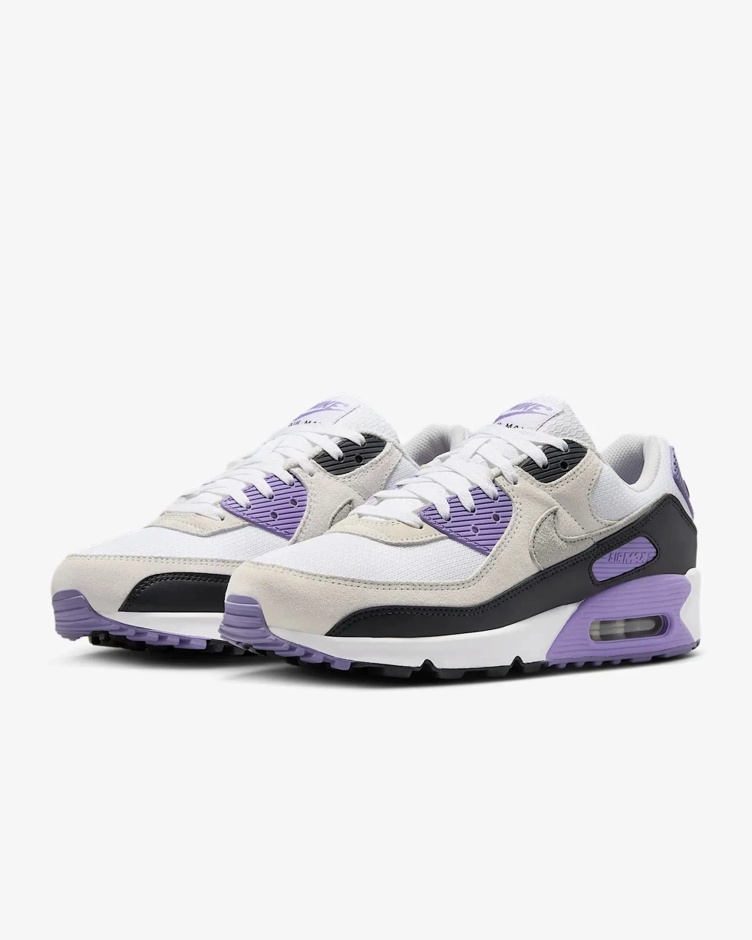 Nike "Air Max 90" M - White / Light Smoke Grey / Dusty Amethyst 3 Nike "Air Max 90" M - White / Light Smoke Grey / Dusty Amethyst - Image 3