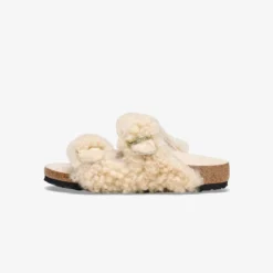 Birkenstock "Arizona Teddy Rivet Logo" K - Teddy Eggshell (Narrow Fit)