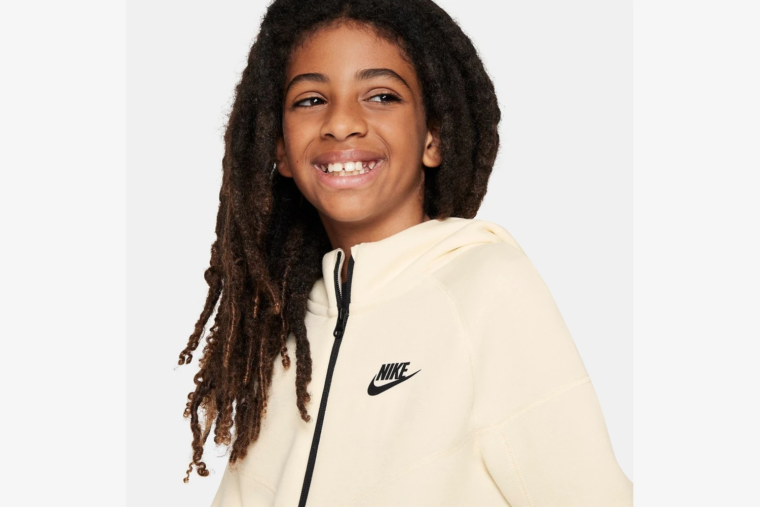 Nike "Nike Sportswear Tech Fleece Big Kids'" K - Coconut Milk / Black 3 Nike "Nike Sportswear Tech Fleece Big Kids'" K - Coconut Milk / Black - Image 3