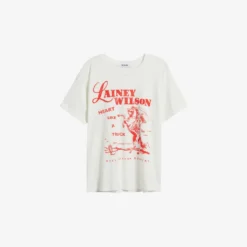 Daydreamer "Lainey Wilson Bell Bottom Country Tee" W - Vintage White