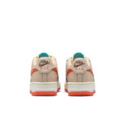 Nike "Air Force 1 LE" GS - Sanddrift / Safety Orange -Manorphx Shop leaf1