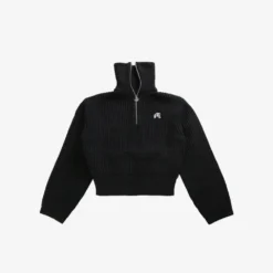 Malbon "Anais Quarter Zip Knit" W - Black