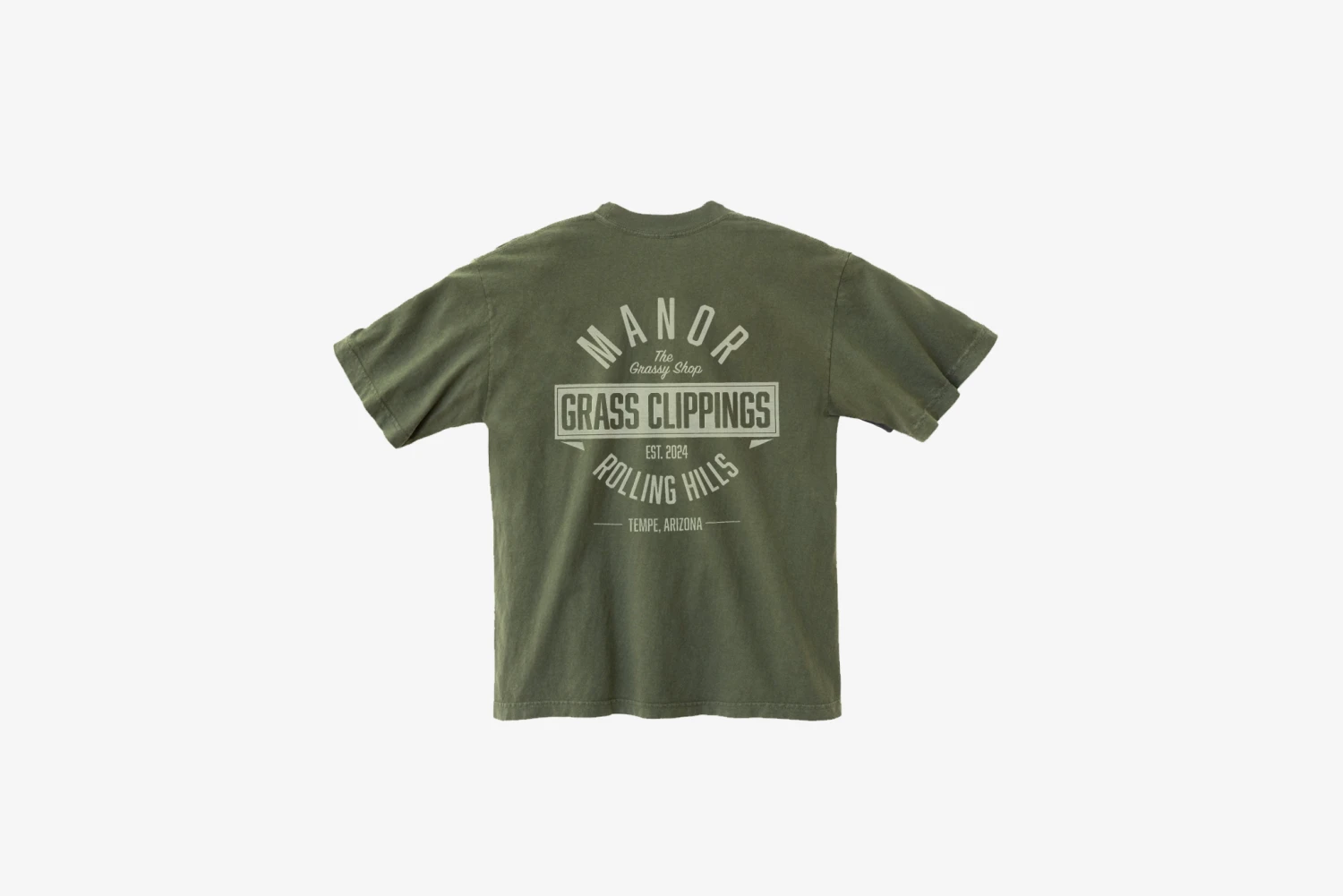 Manor "The Grassy Shop T-Shirt" M - Faded Green 1 Manor "The Grassy Shop T-Shirt" M - Faded Green