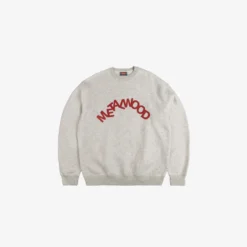 Metalwood Studio "Jumbled Crewneck Sweatshirt" M - Oatmeal / Red
