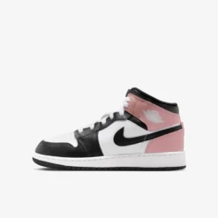 Air Jordan "1 Mid" GS - White / Black / Rust Pink