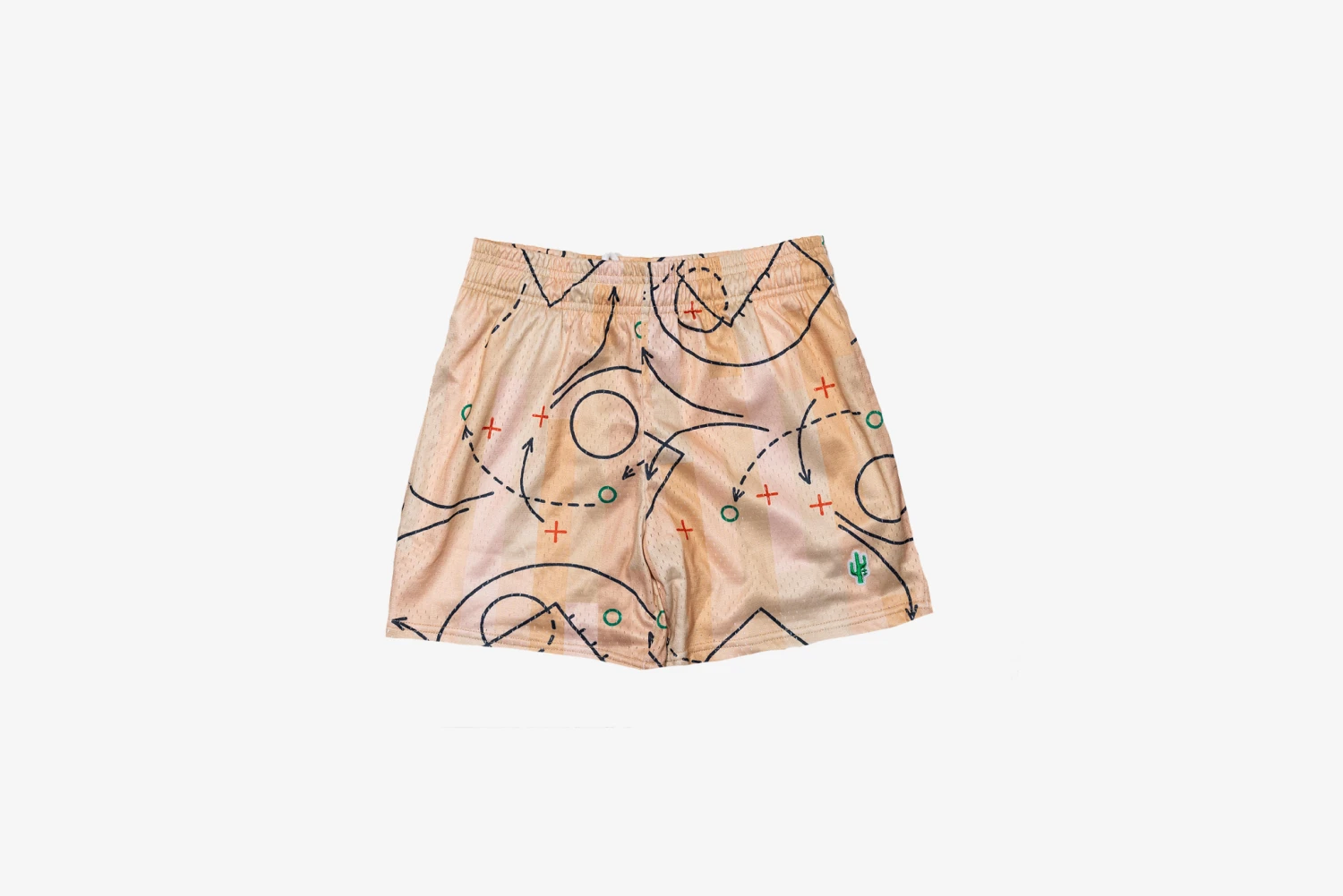 Manor "Pick N Roll Mesh Short" K - Tan / Playbook Graphic 1 Manor "Pick N Roll Mesh Short" K - Tan / Playbook Graphic