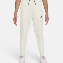 Nike "Sportswear Tech Fleece Big Kids' (Girls') Joggers" K - Pale Ivory / Black