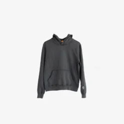 Manor "Washed French Terry Pullover Hoodie" M - Asphalt