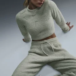 Nike "Nike Sportswear Phoenix Cozy Bouclé Tight Long Sleeve" W - Jade Horizon -Manorphx Shop top